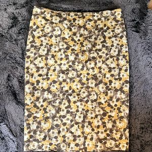 Multicolor pencil skirt.
